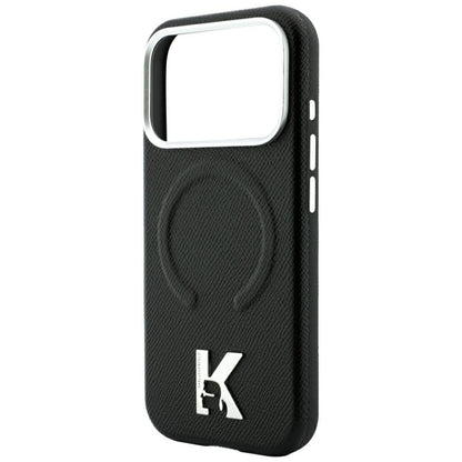 MagSafe-skal för Apple iPhone 18 Pro Max / 17 Pro Max, Karl Lagerfeld, Grained Embossed Ring, svart