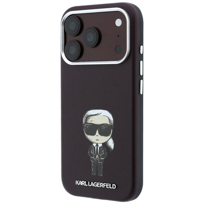 MagSafe-fodral för Apple iPhone 18 Pro Max / 17 Pro Max, Karl Lagerfeld, HC SW Ikonik, Vinröd