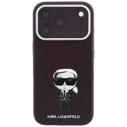 MagSafe-fodral för Apple iPhone 18 Pro Max / 17 Pro Max, Karl Lagerfeld, HC SW Ikonik, Vinröd