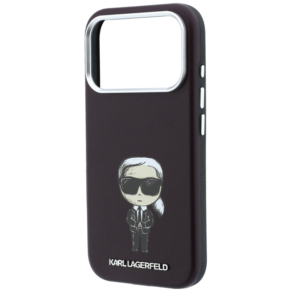 MagSafe-fodral för Apple iPhone 18 Pro Max / 17 Pro Max, Karl Lagerfeld, HC SW Ikonik, Vinröd