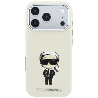 MagSafe-fodral för Apple iPhone 18 Pro Max / 17 Pro Max, Karl Lagerfeld, Ikonik Sketch, Beige