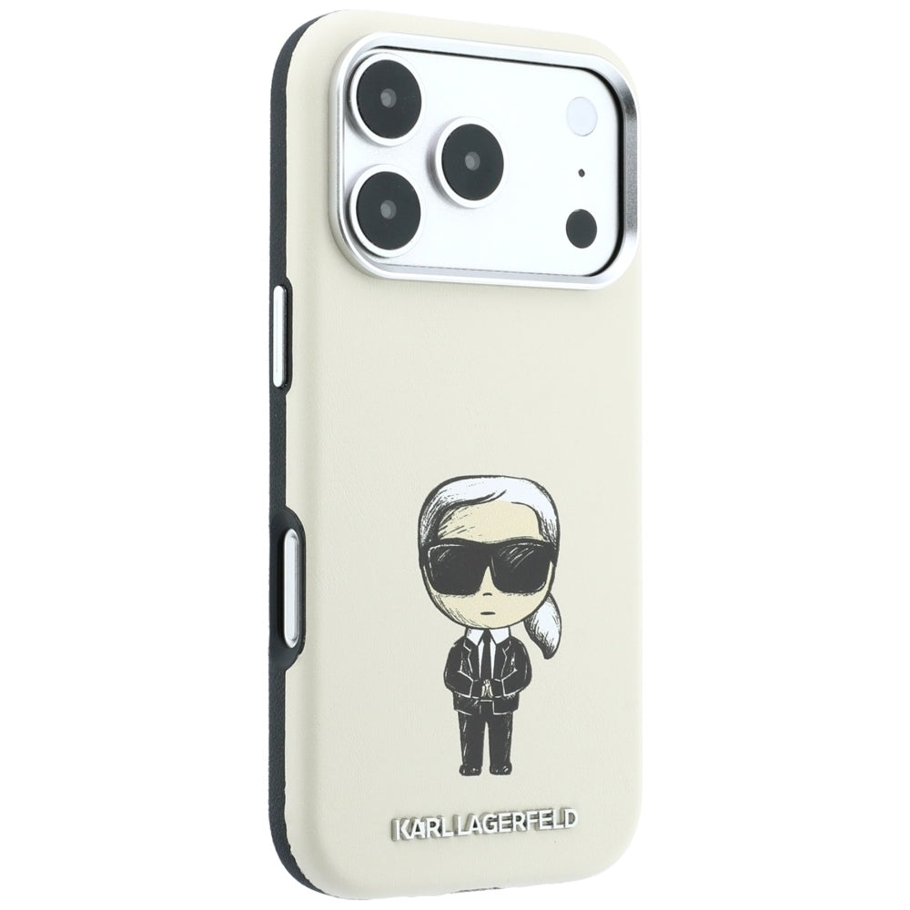 MagSafe-fodral för Apple iPhone 18 Pro Max / 17 Pro Max, Karl Lagerfeld, Ikonik Sketch, Beige