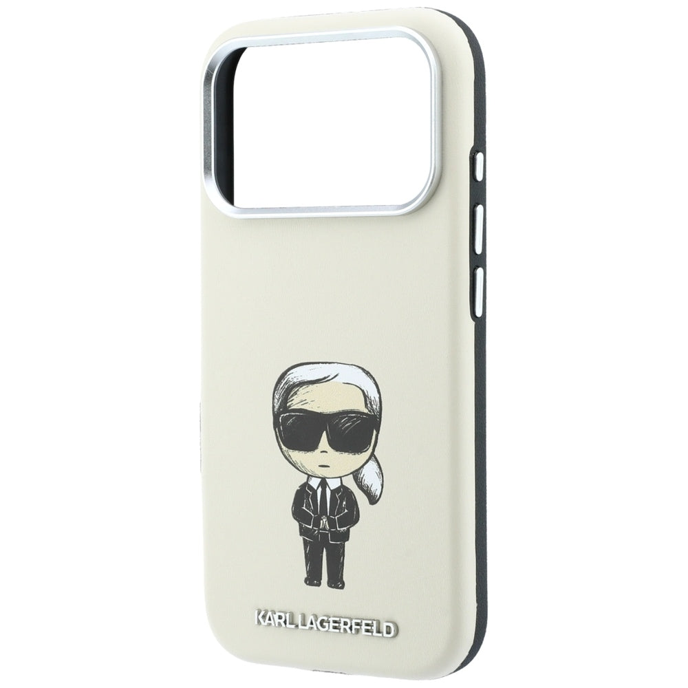 MagSafe-fodral för Apple iPhone 18 Pro Max / 17 Pro Max, Karl Lagerfeld, Ikonik Sketch, Beige