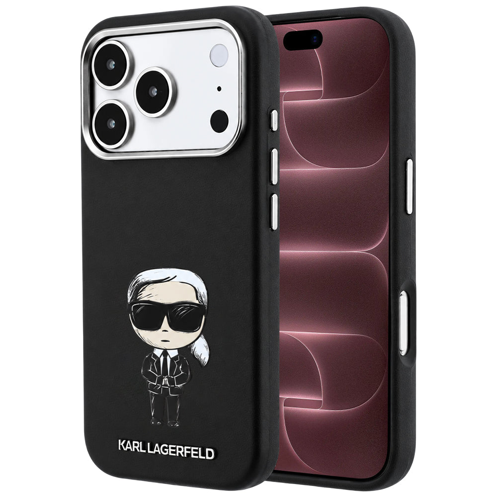 MagSafe-fodral för Apple iPhone 18 Pro Max / 17 Pro Max, Karl Lagerfeld, Ikonik Sketch, Svart