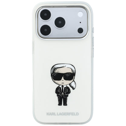 MagSafe-fodral för Apple iPhone 18 Pro Max / 17 Pro Max, Karl Lagerfeld, IML Ikonik Sketch Print, Beige