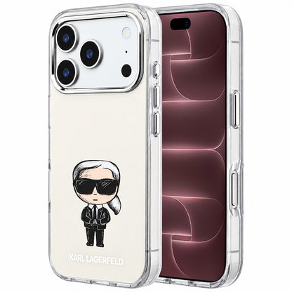MagSafe-fodral för Apple iPhone 18 Pro Max / 17 Pro Max, Karl Lagerfeld, IML Ikonik Sketch Print, Beige
