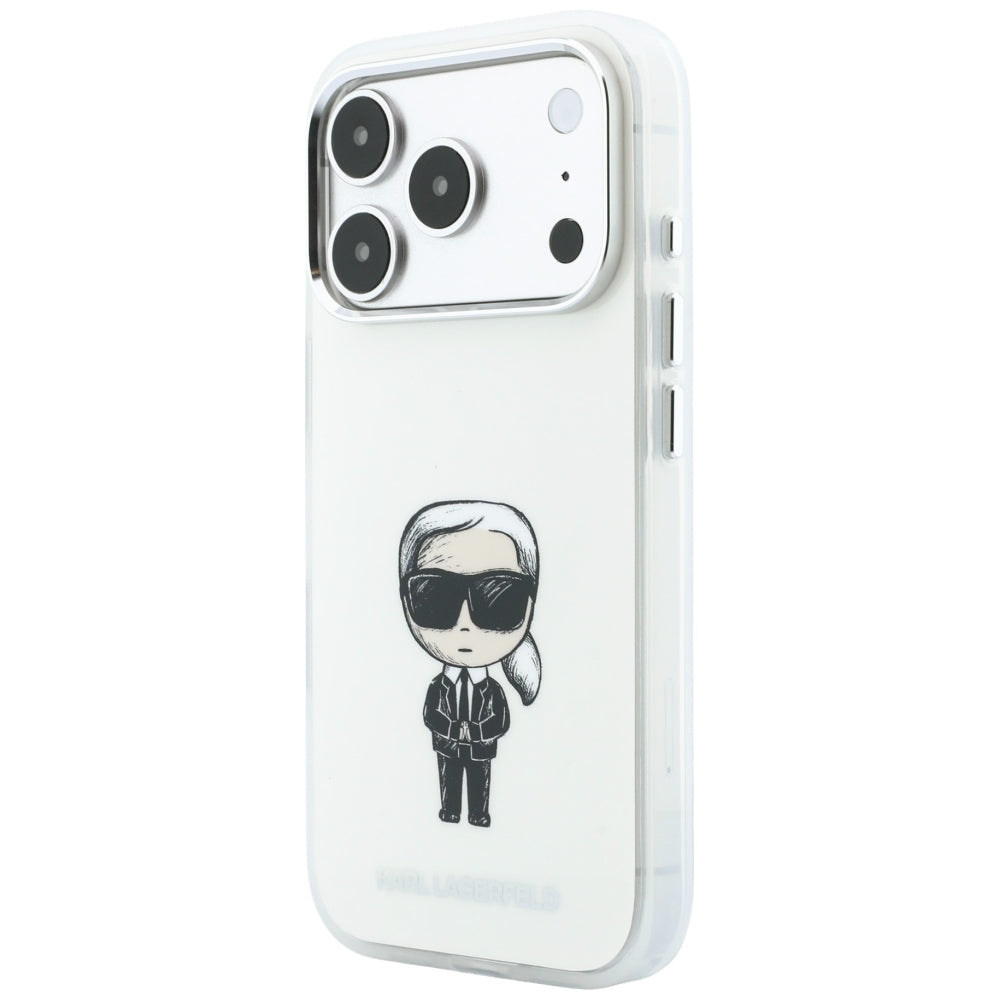 MagSafe-fodral för Apple iPhone 18 Pro Max / 17 Pro Max, Karl Lagerfeld, IML Ikonik Sketch Print, Beige