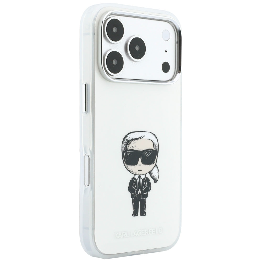 MagSafe-fodral för Apple iPhone 18 Pro Max / 17 Pro Max, Karl Lagerfeld, IML Ikonik Sketch Print, Beige