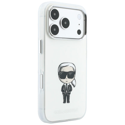 MagSafe-fodral för Apple iPhone 18 Pro Max / 17 Pro Max, Karl Lagerfeld, IML Ikonik Sketch Print, Beige