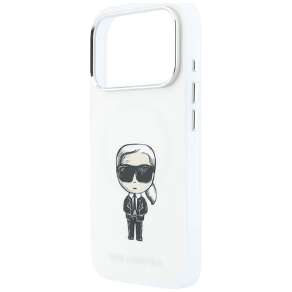 MagSafe-fodral för Apple iPhone 18 Pro Max / 17 Pro Max, Karl Lagerfeld, IML Ikonik Sketch Print, Beige