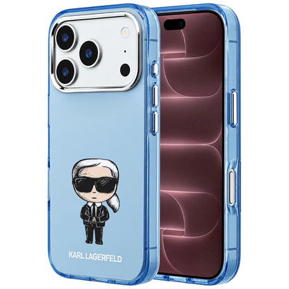 MagSafe-fodral för Apple iPhone 18 Pro Max / 17 Pro Max, Karl Lagerfeld, IML Ikonik Sketch Print, Bleu