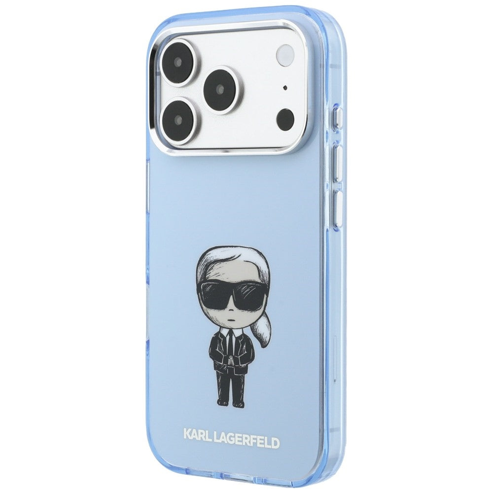MagSafe-fodral för Apple iPhone 18 Pro Max / 17 Pro Max, Karl Lagerfeld, IML Ikonik Sketch Print, Bleu