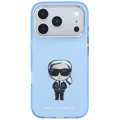 MagSafe-fodral för Apple iPhone 18 Pro Max / 17 Pro Max, Karl Lagerfeld, IML Ikonik Sketch Print, Bleu