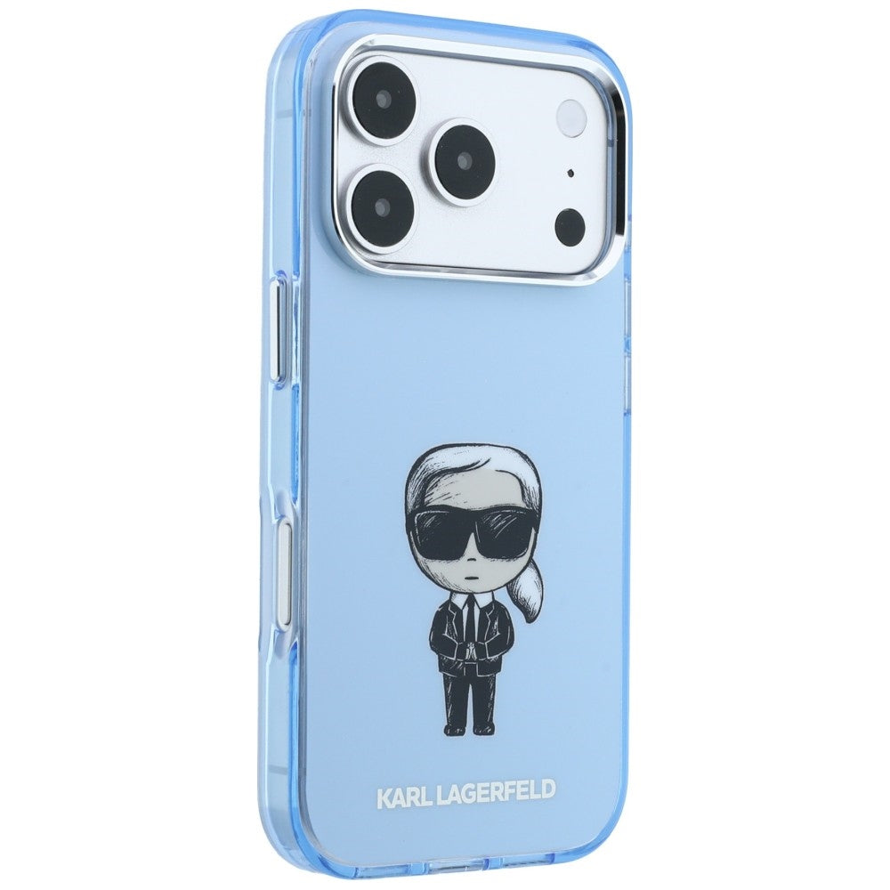 MagSafe-fodral för Apple iPhone 18 Pro Max / 17 Pro Max, Karl Lagerfeld, IML Ikonik Sketch Print, Bleu