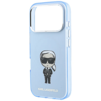 MagSafe-fodral för Apple iPhone 18 Pro Max / 17 Pro Max, Karl Lagerfeld, IML Ikonik Sketch Print, Bleu