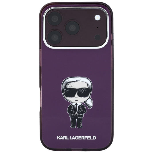 MagSafe-fodral för Apple iPhone 18 Pro Max / 17 Pro Max, Karl Lagerfeld, IML Ikonik Sketch Print, Vinröd