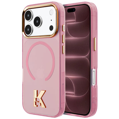 MagSafe-skal för Apple iPhone 18 Pro Max / 17 Pro Max, Karl Lagerfeld, IML Karl Head Logo, rosa