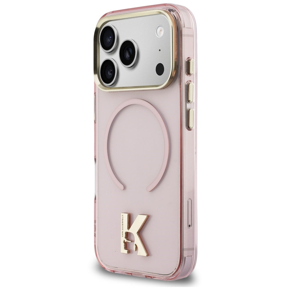 MagSafe-skal för Apple iPhone 18 Pro Max / 17 Pro Max, Karl Lagerfeld, IML Karl Head Logo, rosa