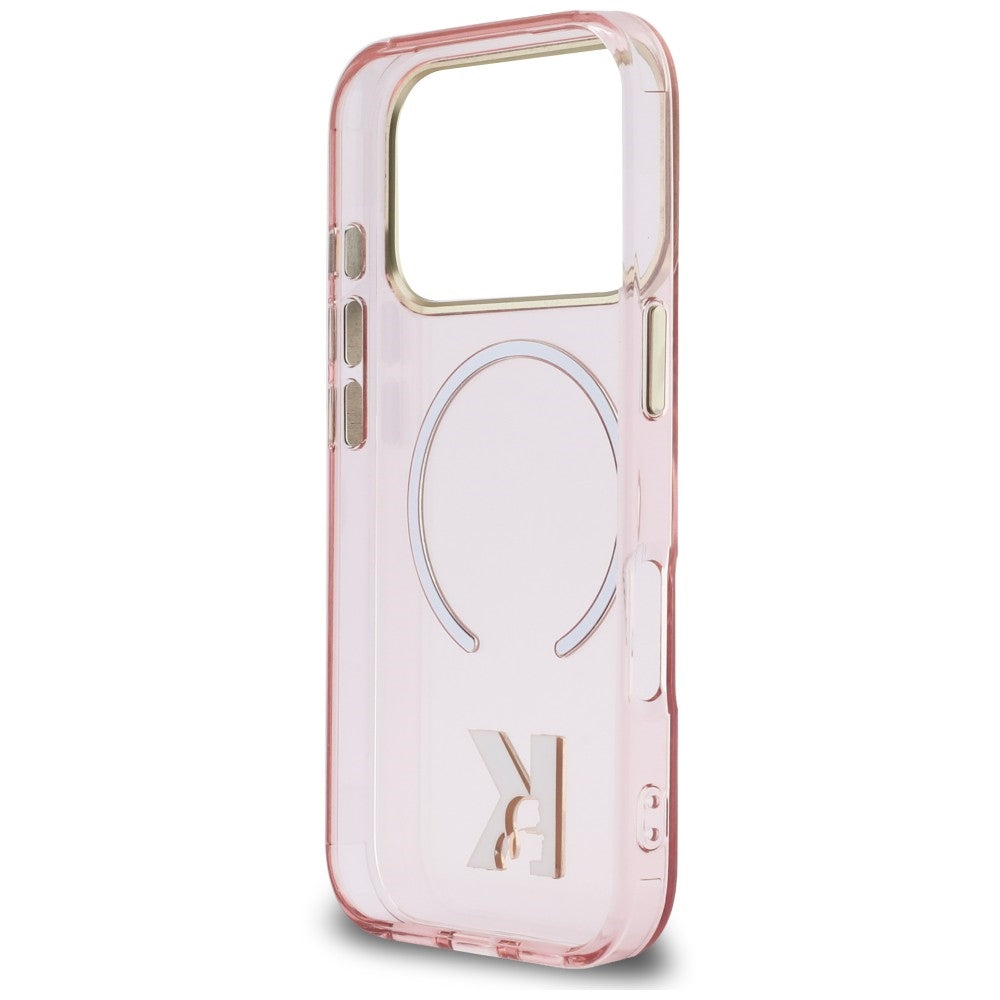 MagSafe-skal för Apple iPhone 18 Pro Max / 17 Pro Max, Karl Lagerfeld, IML Karl Head Logo, rosa