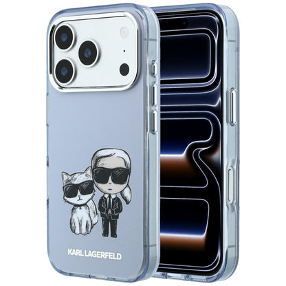 MagSafe-fodral för Apple iPhone 18 Pro Max / 17 Pro Max, Karl Lagerfeld, IML KC Bodies Sketch Print, Blå