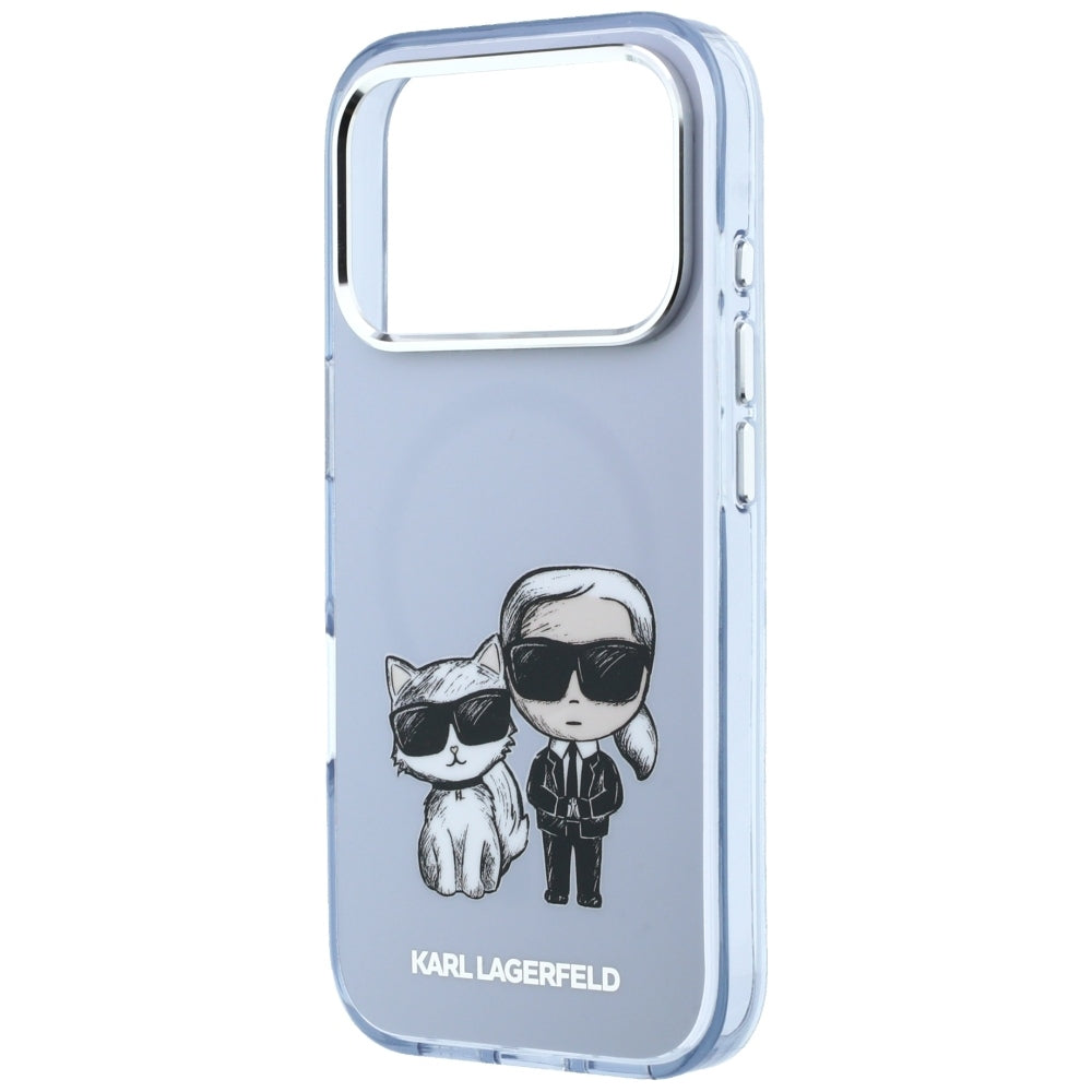 MagSafe-fodral för Apple iPhone 18 Pro Max / 17 Pro Max, Karl Lagerfeld, IML KC Bodies Sketch Print, Blå