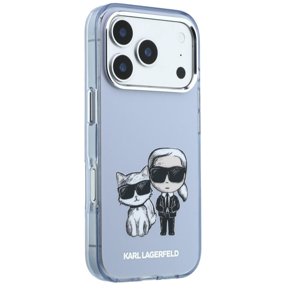 MagSafe-fodral för Apple iPhone 18 Pro Max / 17 Pro Max, Karl Lagerfeld, IML KC Bodies Sketch Print, Blå