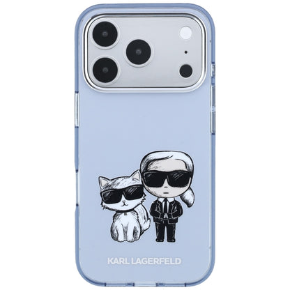 MagSafe-fodral för Apple iPhone 18 Pro Max / 17 Pro Max, Karl Lagerfeld, IML KC Bodies Sketch Print, Blå