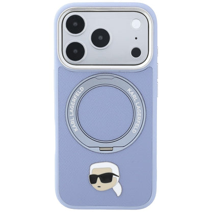 MagSafe-skal för Apple iPhone 18 Pro Max / 17 Pro Max, Karl Lagerfeld, Ring Stand 360 Karl Pin, blå