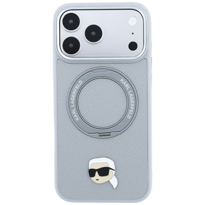 MagSafe-skal för Apple iPhone 18 Pro Max / 17 Pro Max, Karl Lagerfeld, Ring Stand 360 Karl Pin, grå