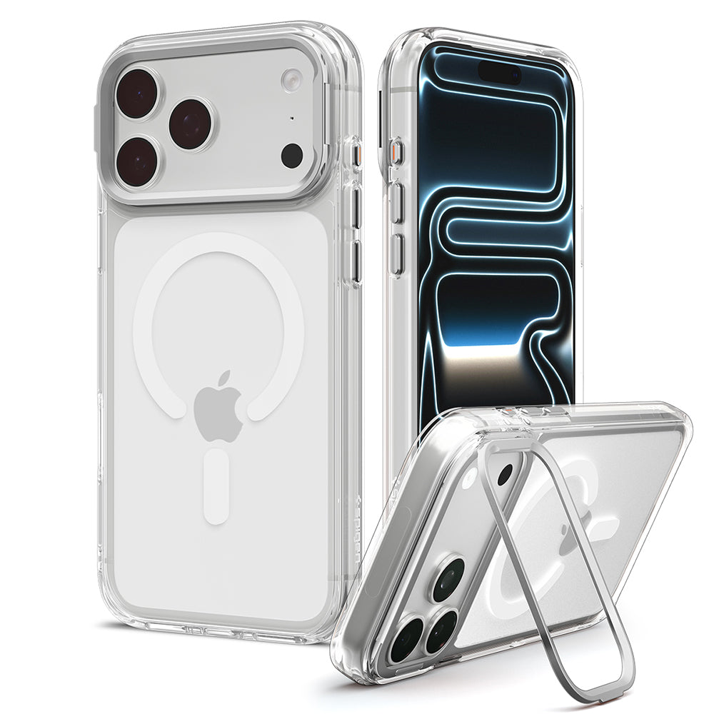 MagSafe Case for Apple iPhone 18 Pro Max / 17 Pro Max, Spigen, Ultra Hybrid Optik S, Transparent Silver ACS11908
