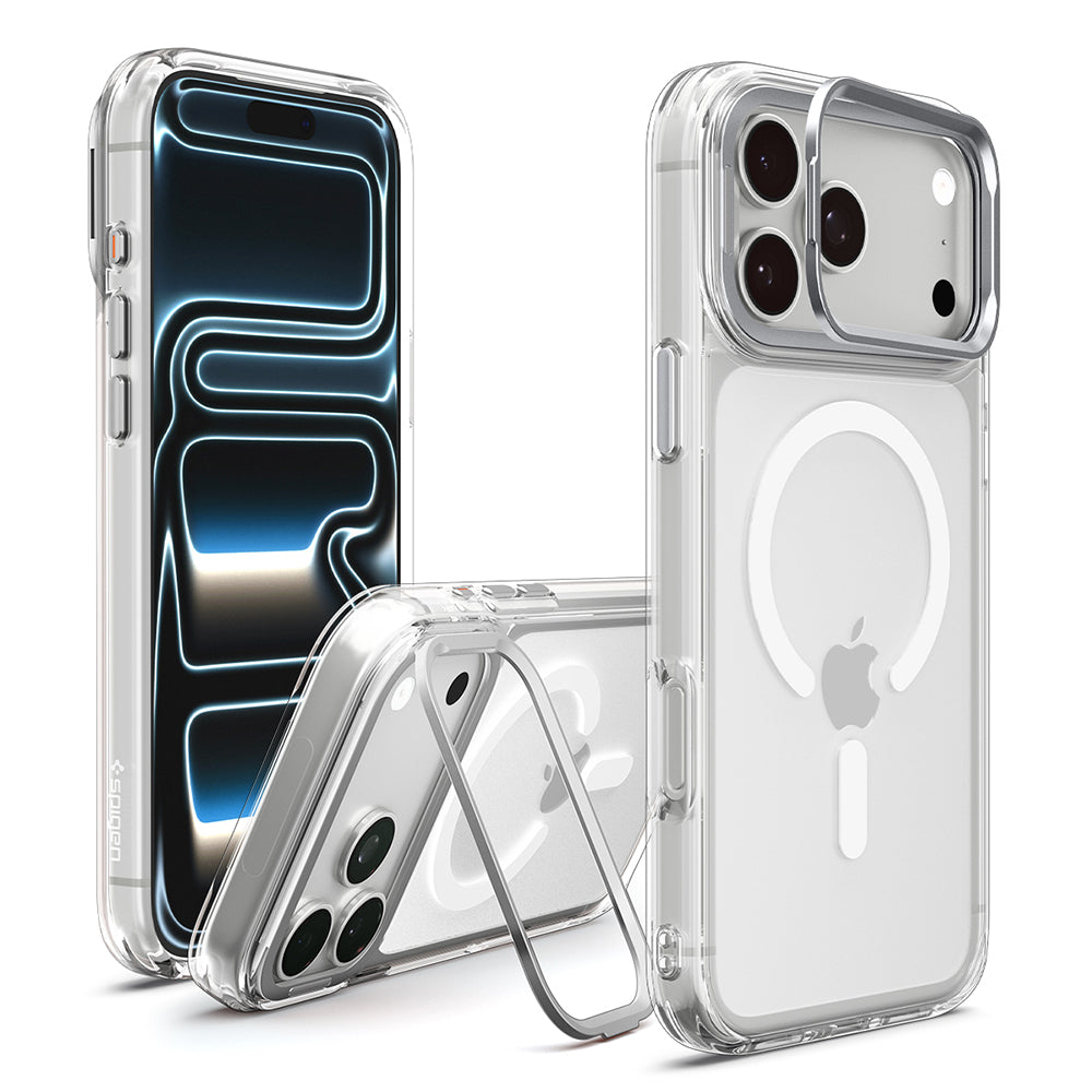 MagSafe Case for Apple iPhone 18 Pro Max / 17 Pro Max, Spigen, Ultra Hybrid Optik S, Transparent Silver ACS11908
