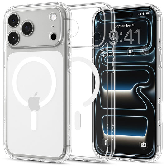 MagSafe-fodral för Apple iPhone 18 Pro Max / 17 Pro Max, Spigen, Ultra Hybrid, Transparent Vit ACS12118
