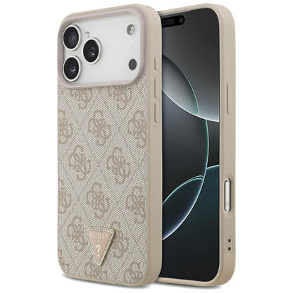 MagSafe-fodral för Apple iPhone 18 Pro Max, Guess, 4G Triangle Strass, Rosa
