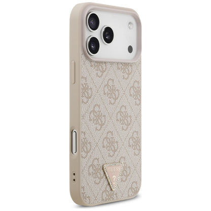 MagSafe-fodral för Apple iPhone 18 Pro Max, Guess, 4G Triangle Strass, Rosa