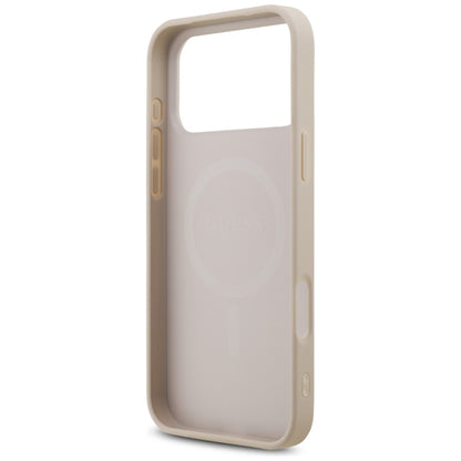 MagSafe-fodral för Apple iPhone 18 Pro Max, Guess, 4G Triangle Strass, Rosa
