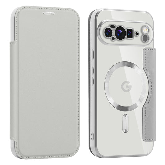 MagSafe-fodral för Google Pixel 10 Pro XL, Techsuit, SmartMag Book, Grå