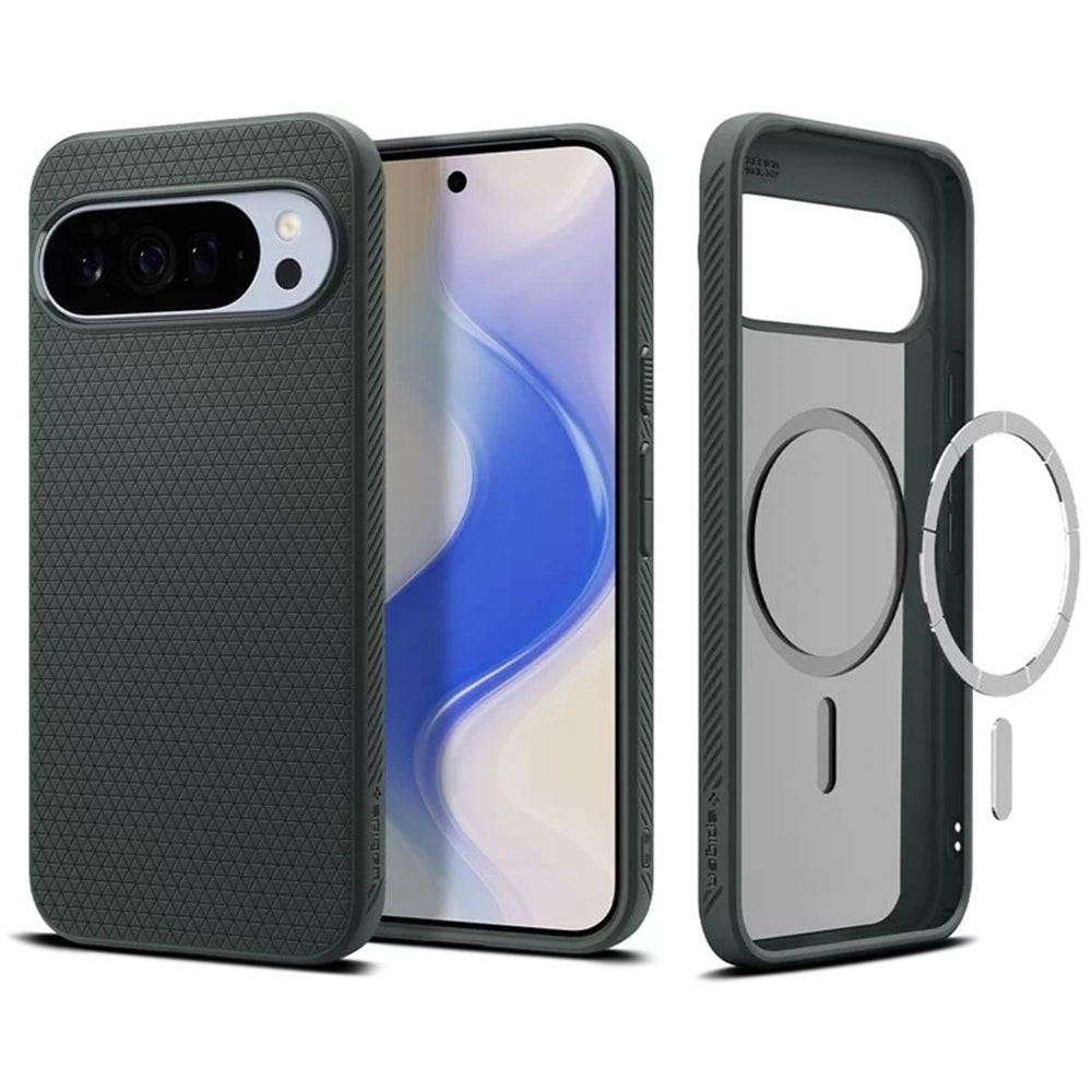 MagSafe Case for Google Pixel 10 Pro XL, Spigen, Liquid Air, Green ACS09719