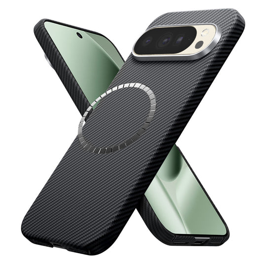 MagSafe-skal för Google Pixel 10 Pro XL, Techsuit, Aramidfiber, Svart