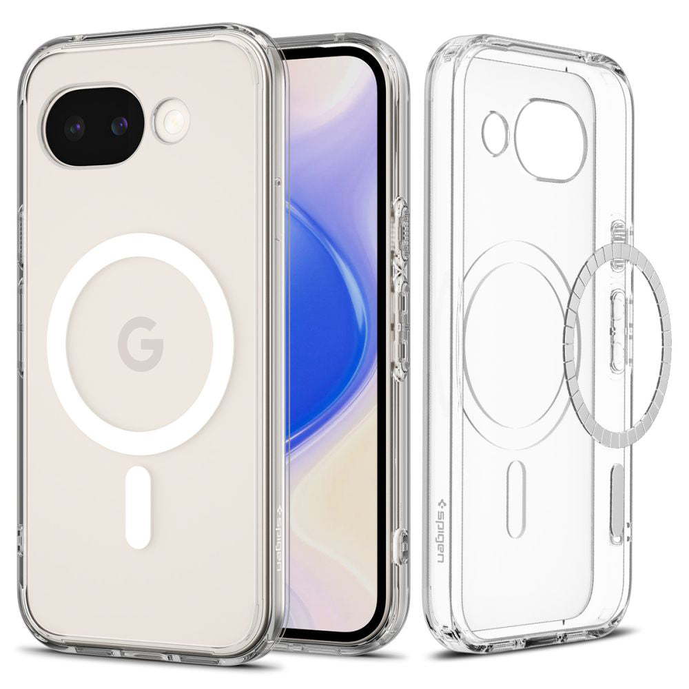 MagSafe-fodral för Google Pixel 10a, Spigen, Ultra Hybrid, Transparent Vit ACS11276