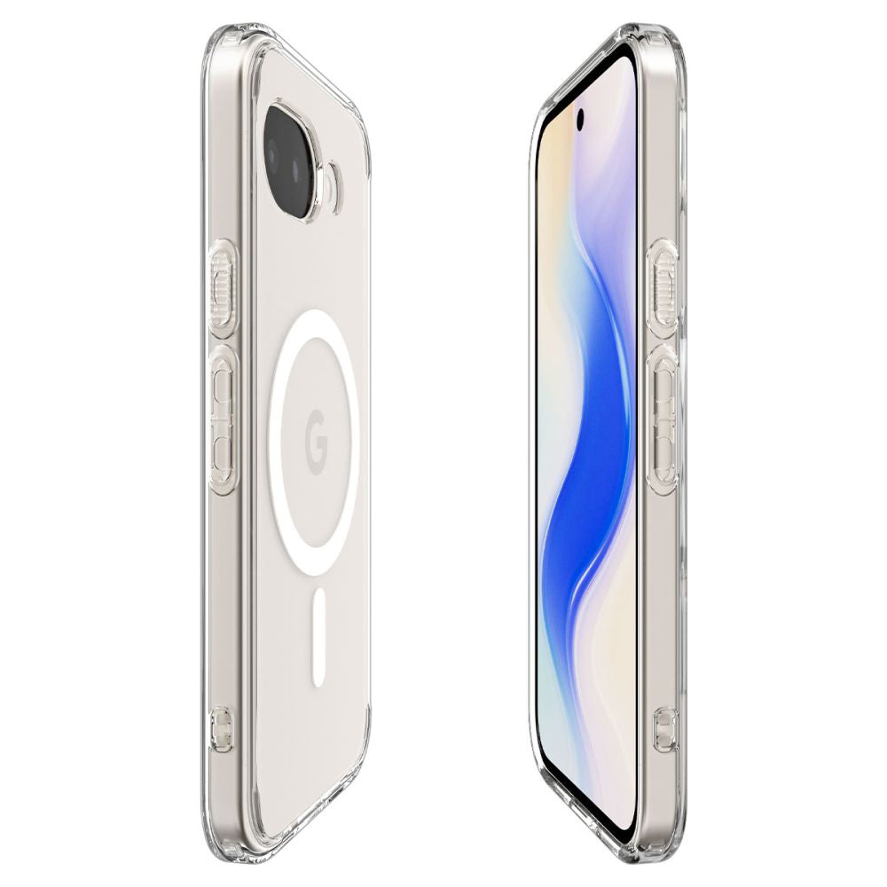 MagSafe-fodral för Google Pixel 10a, Spigen, Ultra Hybrid, Transparent Vit ACS11276