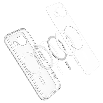 MagSafe-fodral för Google Pixel 10a, Spigen, Ultra Hybrid, Transparent Vit ACS11276
