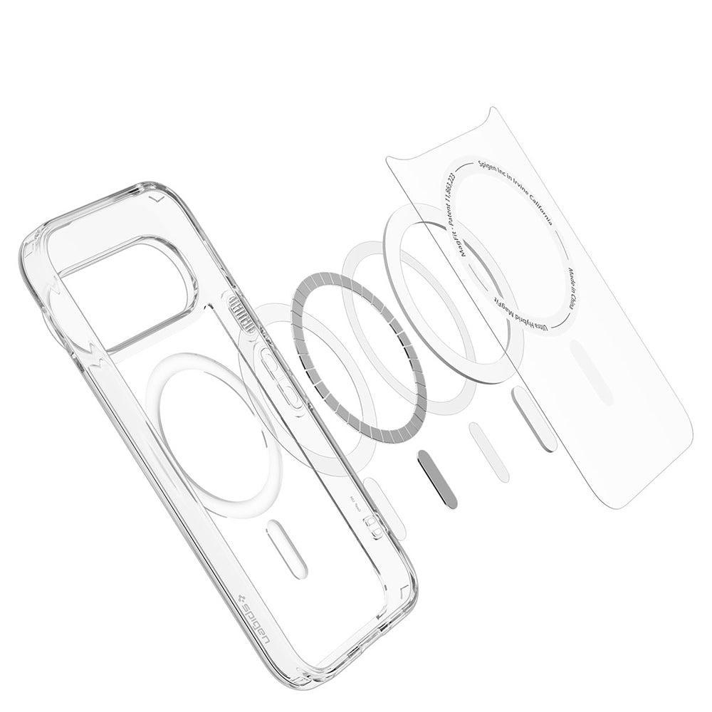 MagSafe-fodral för Google Pixel 11 Pro, Spigen, Ultra Hybrid, Transparent Vit ACS11431