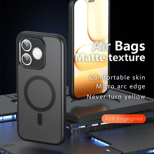 MagSafe-fodral för Honor 600 Smart, Techsuit, PureFrost, Satin Svart