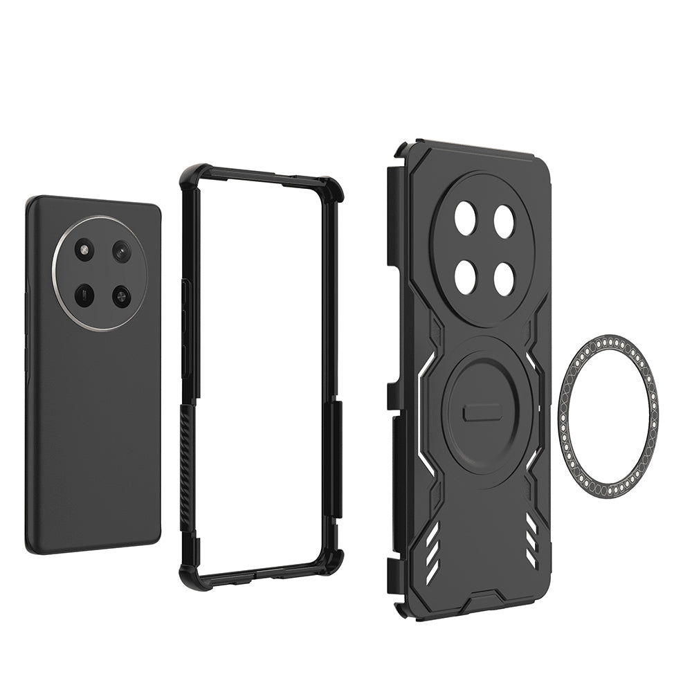 MagSafe-fodral för Honor X9c / Magic7 Lite, Techsuit, ArmorMag, Svart