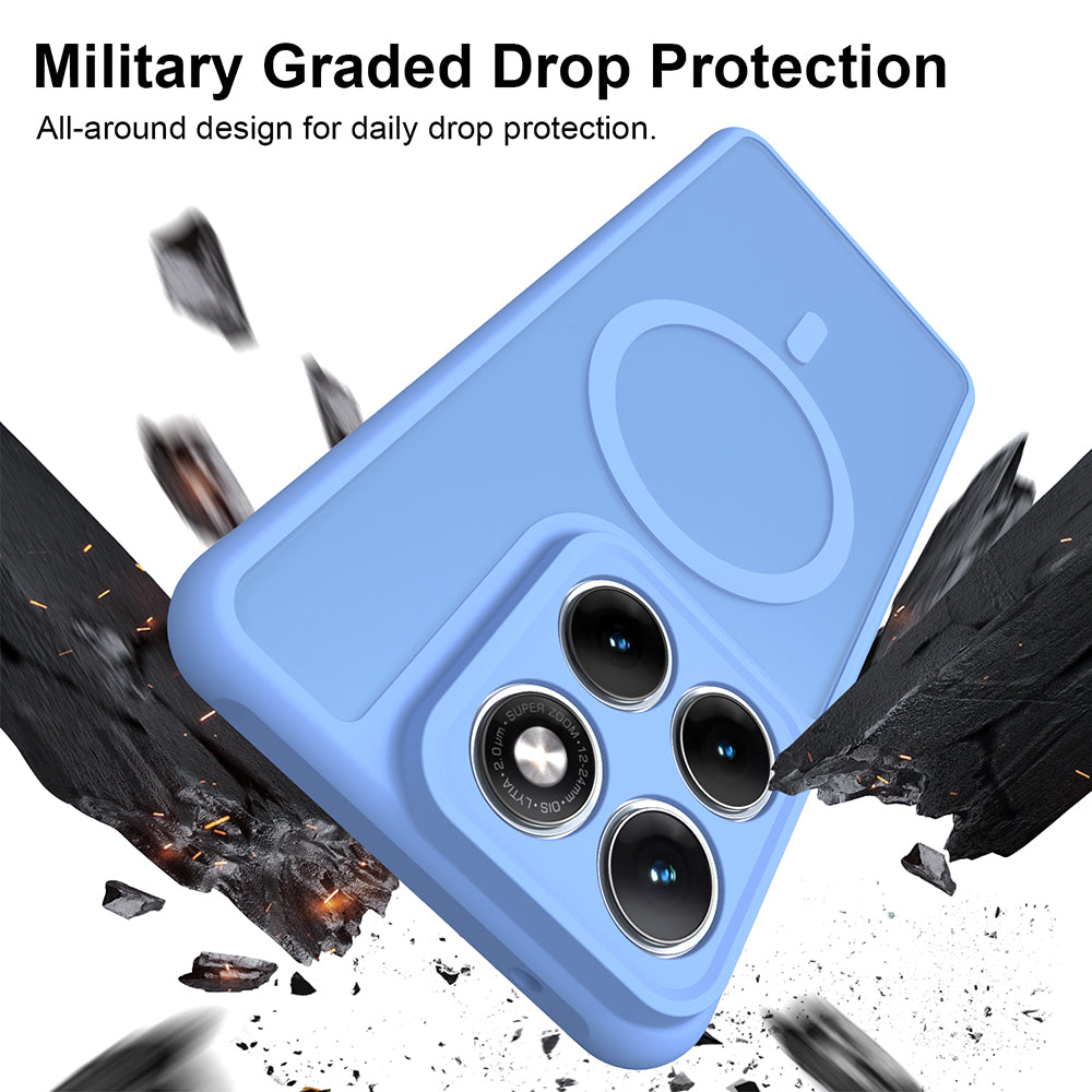 MagSafe Case for Motorola Edge 70 Fusion, Techsuit, HaloFrost II, Blue