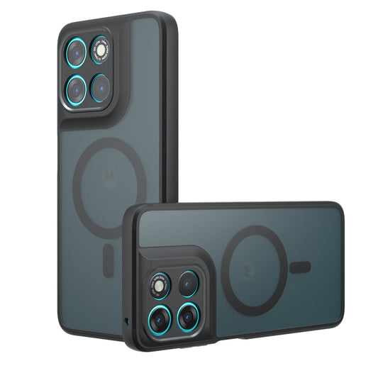 MagSafe-skal för Motorola Moto G77 / G67, Techsuit, PureFrost, Satinsvart