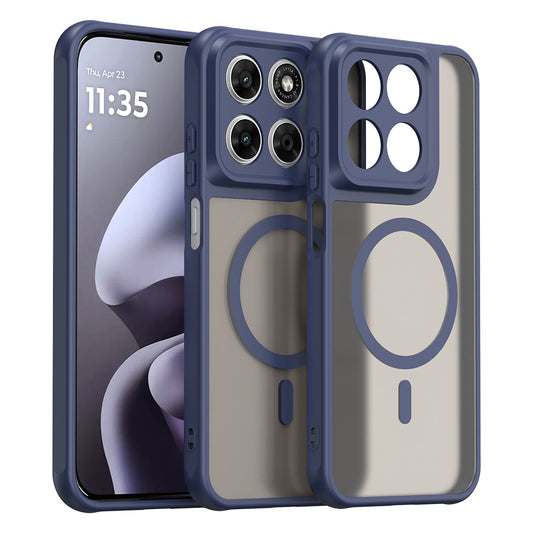 MagSafe-fodral för Motorola Moto G87 / G77 / G67, Techsuit, HaloFrost II, Marinblå