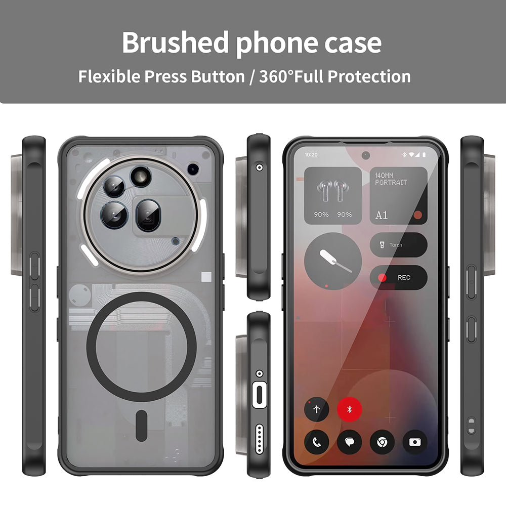 MagSafe-fodral för Nothing Phone (3a) Pro, Techsuit, HaloFrost II, Svart