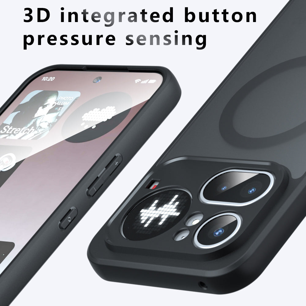 MagSafe-fodral för Nothing Phone (4a), Techsuit, PureFrost, Satin svart