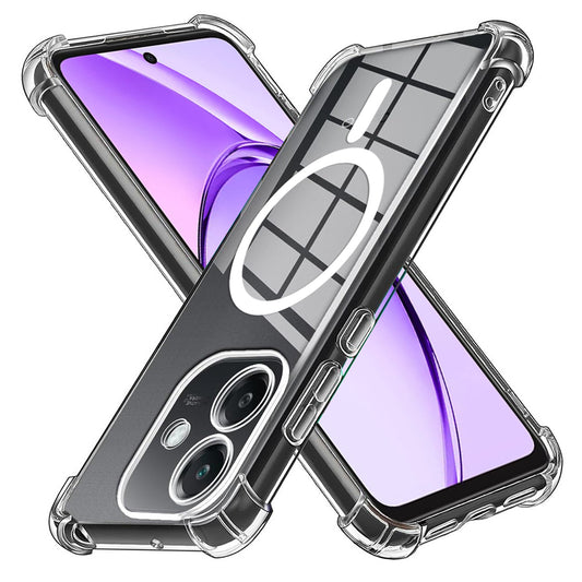 MagSafe-fodral för Oppo A3 4G, Techsuit, stöttåligt, transparent